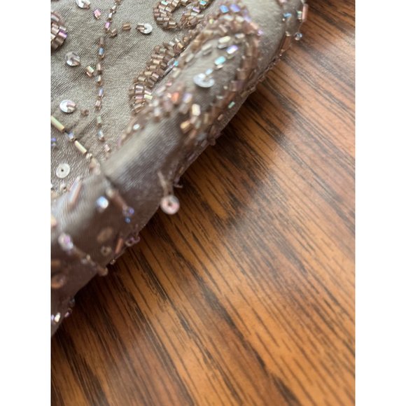 Ignite Evenings by Carollin greenish grey beaded sequined evening gown size 10 - Picture 7 of 13